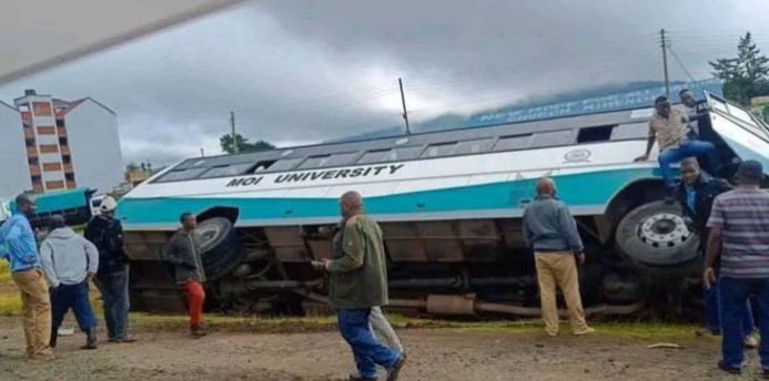 Moi University bus involved in an accident