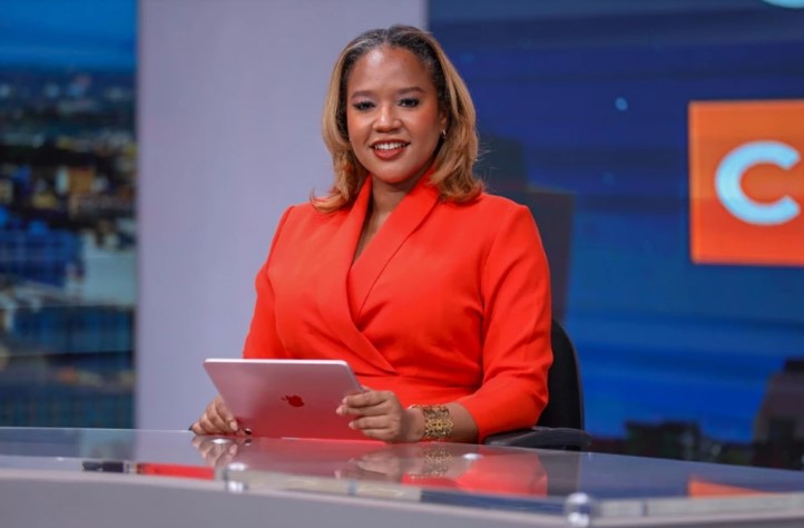 News anchor Olive Burrows at Citizen TV studios