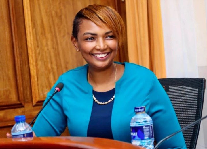 Nominated Senator Karen Nyamu during a past committee session